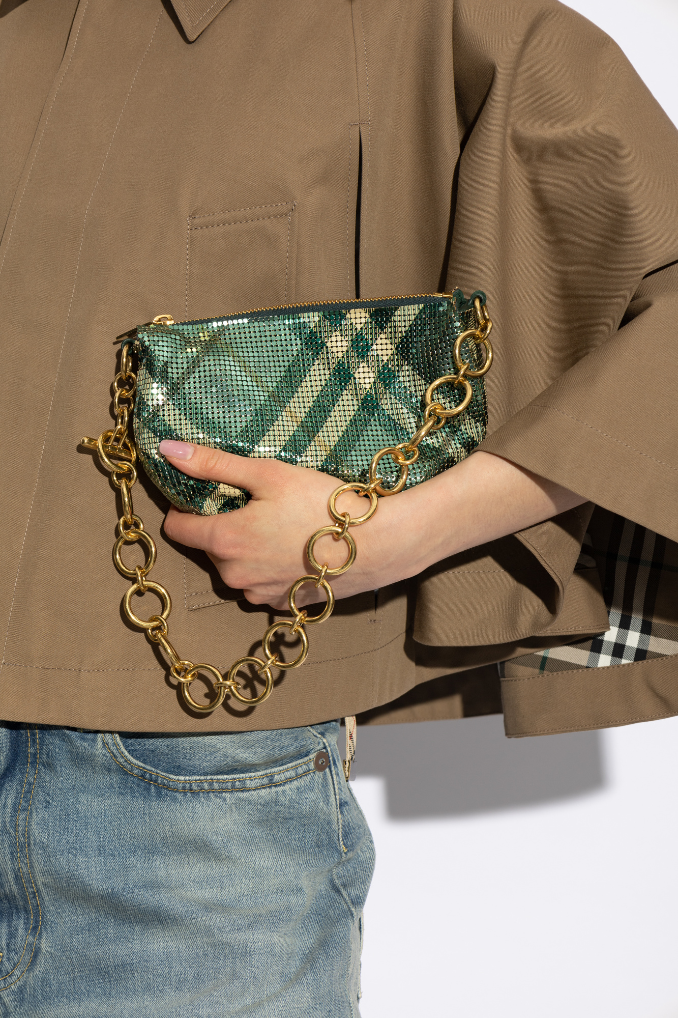 ショルダーバッグ・ポシェット Burberry Half-Moon Design Shoulder Bag With Gold Ring Detail DHgate.com:Retro Half Moon Shoulder Bag: Premium PU Leather